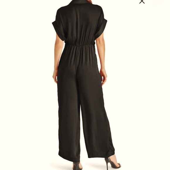 Tori Tie Waist Wide Leg Satin Jumpsuit - Picture 5 of 15